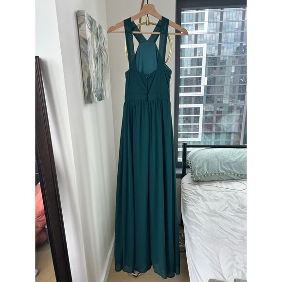 Lulus | Air of Romance Forest Green Maxi Dress | Size Small - Picture 5 of 6